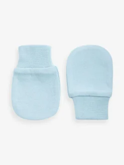 Next White/Blue Baby Scratch Mitts 3 Pack^ Hats & Scratch Mitts|Newborn Accessories