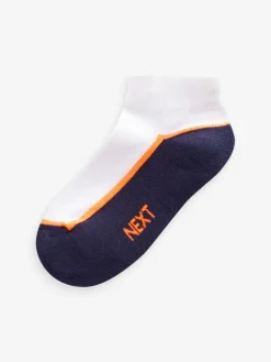 Next White/Blue Cushioned Footbed Trainer Socks 7 Pack^BOY Socks & Tights|Socks & Tights
