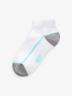 Next White/Blue Cushioned Footbed Trainer Socks 7 Pack^BOY Socks & Tights|Socks & Tights