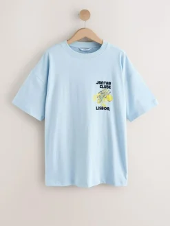 Next White/Blue Graphic Print Beach T-Shirt^Women Tops & T-Shirts