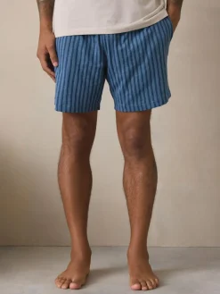 Hot Next Graphic Short Sleeve Jersey Pyjamas Set White/Blue