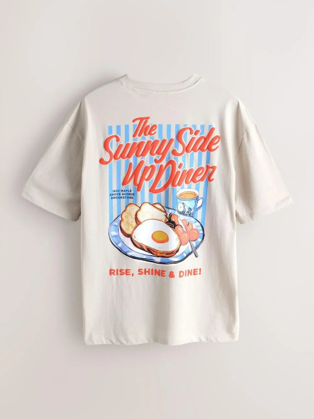 Hot Next Graphic Short Sleeve Jersey Pyjamas Set White/Blue