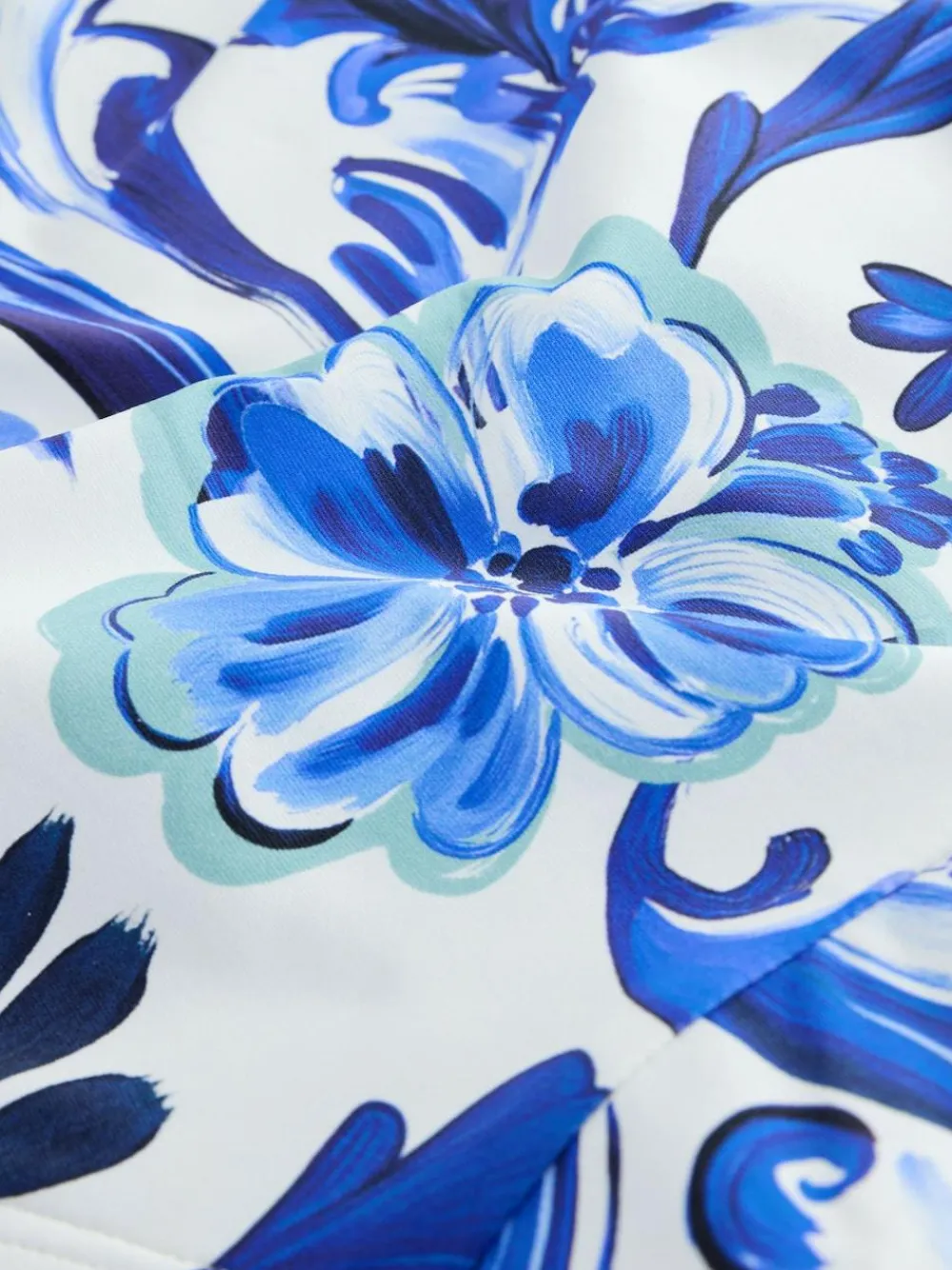 Clearance Next White/Blue Porcelain High Leg Bikini Bottoms