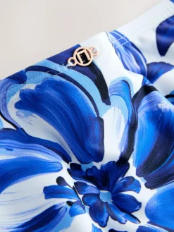 Online Next Tie Side Bikini Bottoms White/Blue Porcelain