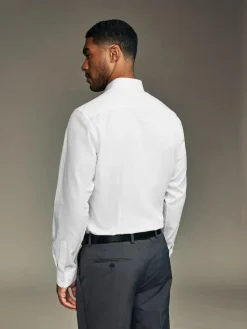 Next Slim Fit Easy Care Textured Single Cuff Smart Shirts 3 Pack^ Shirts