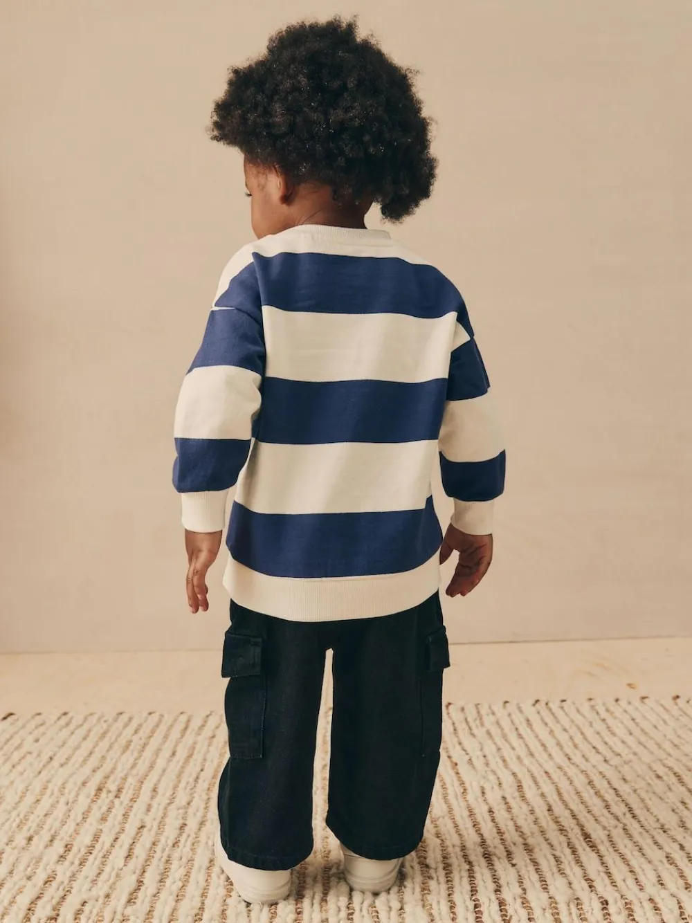 Next White/Blue Stripe Bluey Crew Neck Cotton Sweatshirt (12mths-8yrs)^BOY Sweatshirts & Hoodies