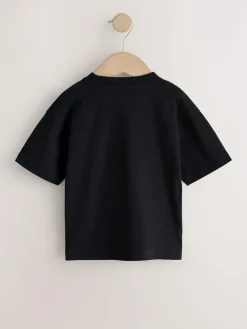 Next Small Short Sleeve Graphic T-Shirts 5 Pack (3mths-7yrs) White/Blue/Green/Black/Purple