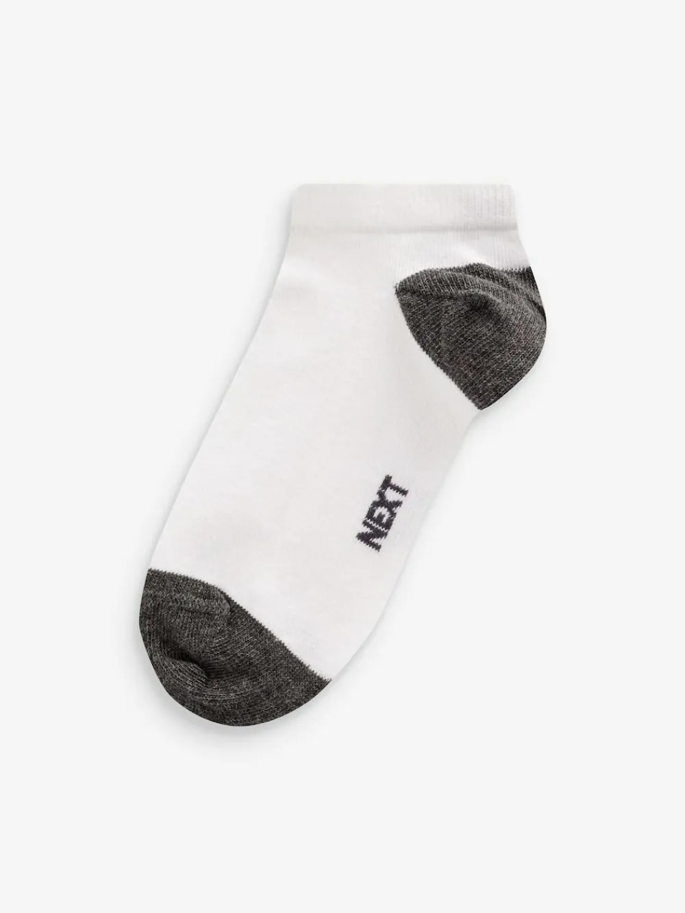 Next White/Blue/Grey Heel And Toe Cotton Rich Trainer Socks 7 Pack