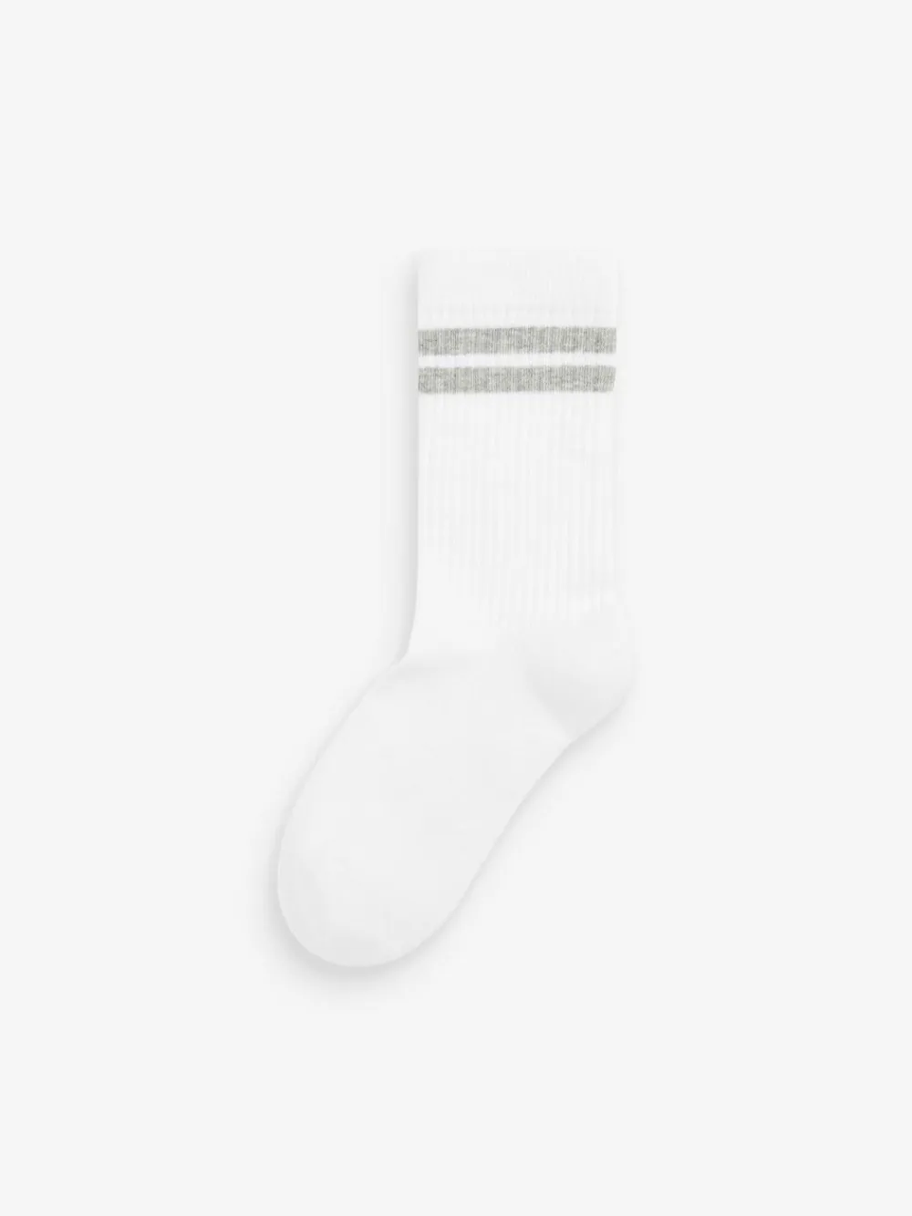 Next White/Blue/Red Cushioned Footbed Cotton Rich Ribbed Tipped Socks 5 Pack