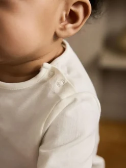 Next White/Brown Baby Long Sleeve Top and Trousers Set 2 Piece (0mths-2yrs)^ Tops|Cosy Club