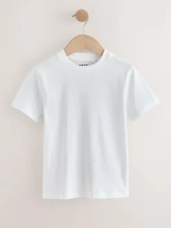 Next White/Navy/Green/Orange Regular Fit Short Sleeves T-Shirts 4 Pack (3-16yrs)