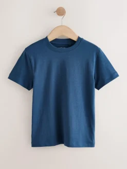 Next White/Navy/Green/Orange Regular Fit Short Sleeves T-Shirts 4 Pack (3-16yrs)