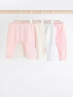 Next White/Pink Baby Leggings 4 Pack (0mths-2yrs)^ Pants & Leggings|Pants & Leggings