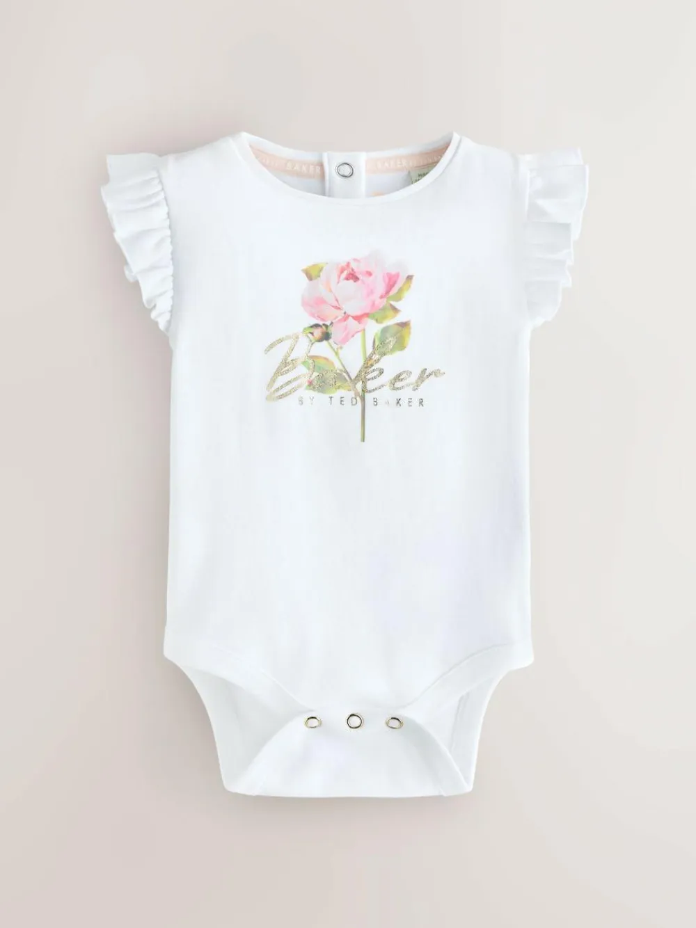 Baker by Ted Baker White/Pink Frill Bodysuits 2 Pack^ Bodysuits & Vests|Vests