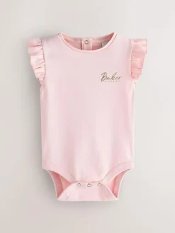 Baker by Ted Baker White/Pink Frill Bodysuits 2 Pack^ Bodysuits & Vests|Vests