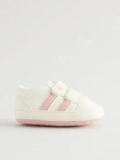 Sale Next White/Pink Touch Fasten Baby Trainers (0-24mths)