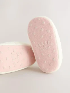 Sale Next White/Pink Touch Fasten Baby Trainers (0-24mths)