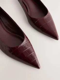 Discount Next Forever Comfort® Leather Point Toe Heels Wine