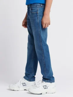 Wrangler Boys Straight Fit Greensboro Regular Jeans Aqua Blue