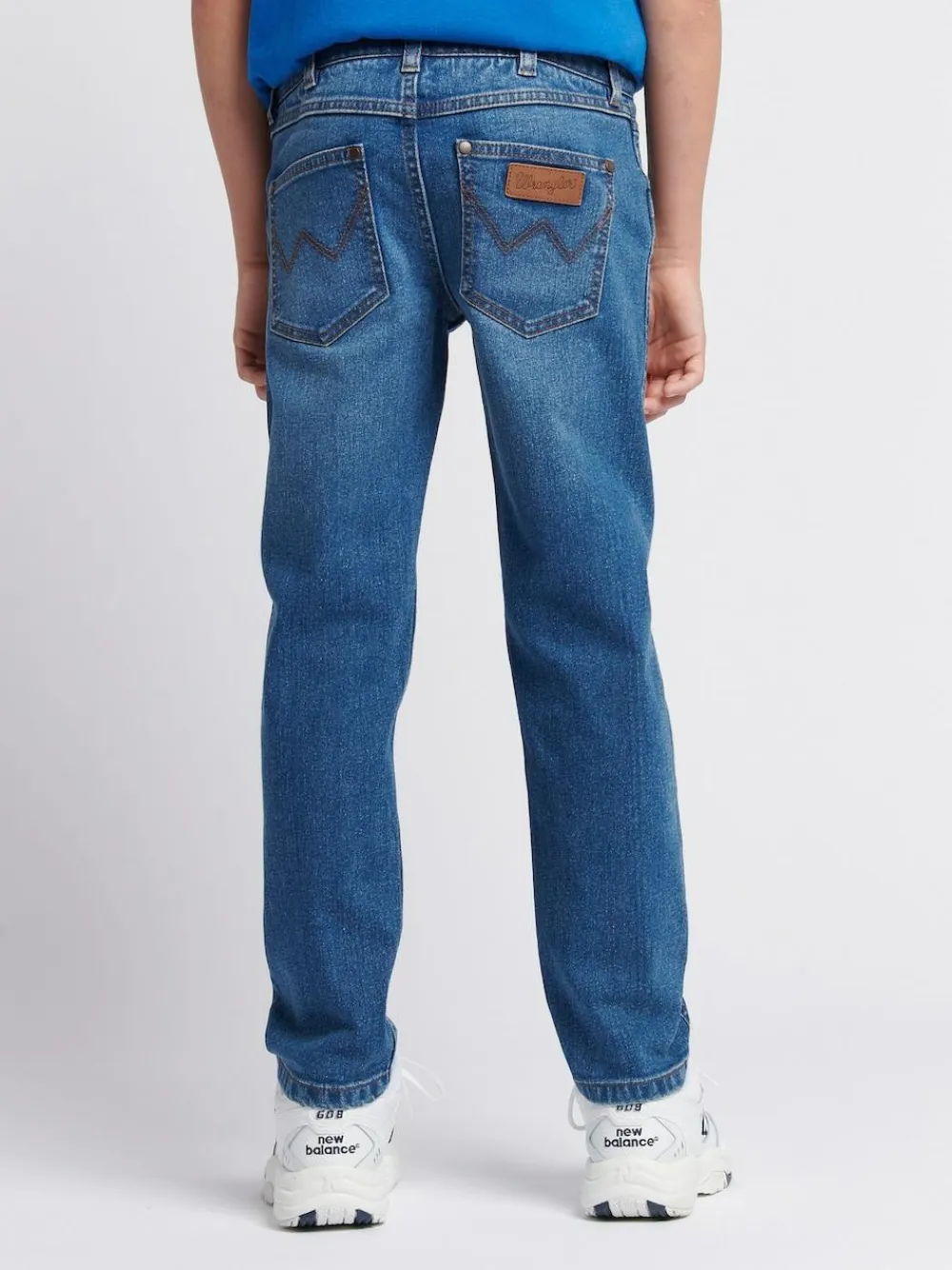 Wrangler Boys Straight Fit Greensboro Regular Jeans Aqua Blue