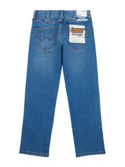 Wrangler Boys Straight Fit Greensboro Regular Jeans Aqua Blue
