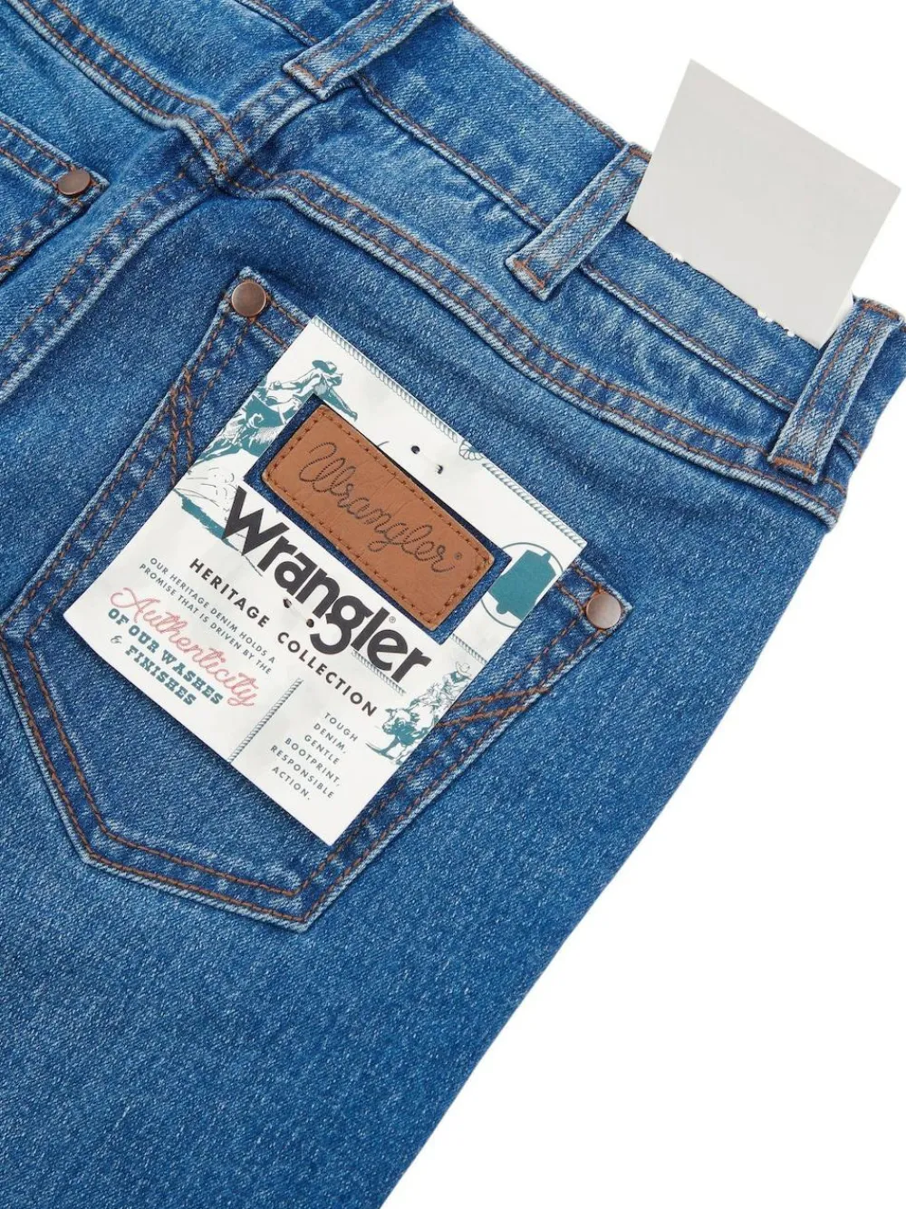 Wrangler Boys Straight Fit Greensboro Regular Jeans Aqua Blue