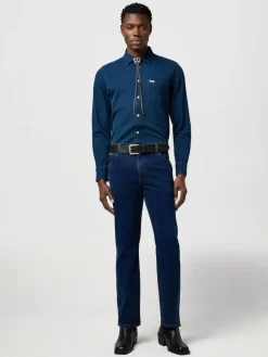 Clearance Wrangler Rustic Navy Straight Fit Texas Authentic Jeans