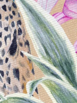 Wylder Gold Kali Leopards Tropical Outdoor/Indoor Washable Rug^ Rugs & Runners