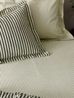 Yard Black Hebden Narrow Stripe Cotton Fitted Sheet^ Bedsheets & Pillow Cases