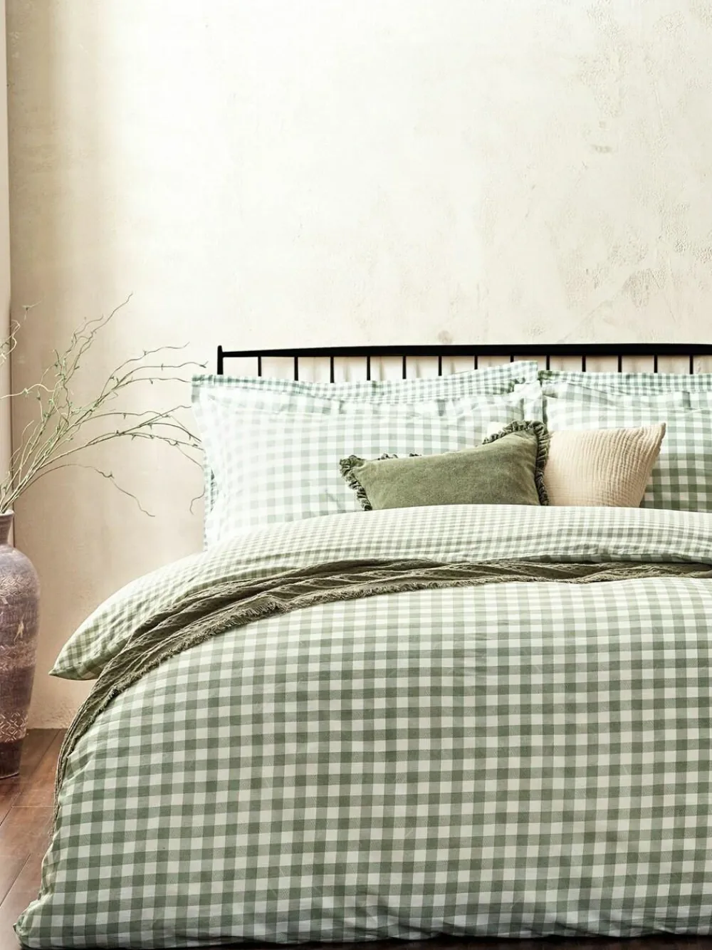 Yard Barton Check Cotton Duvet Cover and Pillowcase Set^ Branded Bedlinen