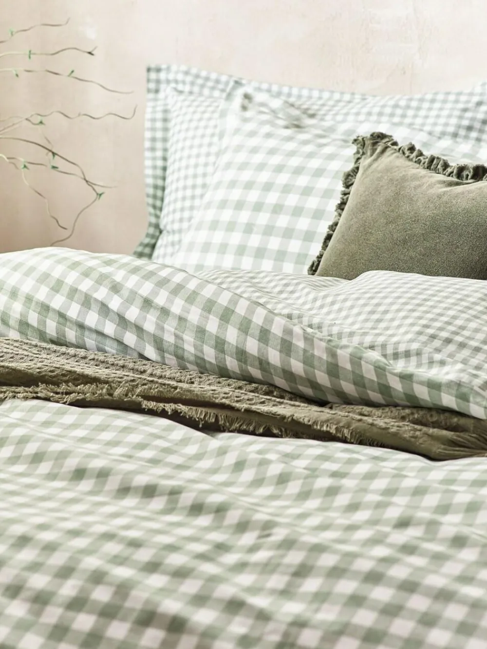 Yard Barton Check Cotton Duvet Cover and Pillowcase Set^ Branded Bedlinen