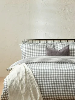 Yard Barton Check Cotton Duvet Cover and Pillowcase Set^ Branded Bedlinen
