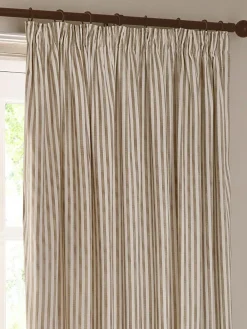 Yard Hebden Striped Cotton Blackout Pencil Pleat Curtains^ Curtains & Blinds