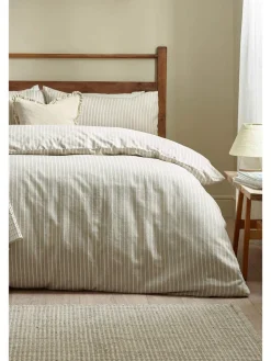 Yard Holme Stripe Brushed Cotton Duvet Cover Set^ Branded Bedlinen