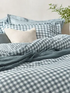 Yard Barton Check Cotton Duvet Cover and Pillowcase Set^ Branded Bedlinen