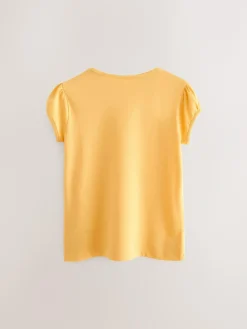 Online Next Yellow 2 Pack Puff Sleeve T-Shirts (3-16yrs)