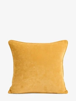 Next Yellow 45 x 45cm Soft Velour Cushion^ Cushions & Throws