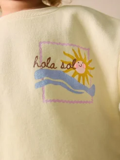 Outlet Next Yellow Animal Print Sweatshirt and Barrel Leg Joggers Set (3mths-7yrs)