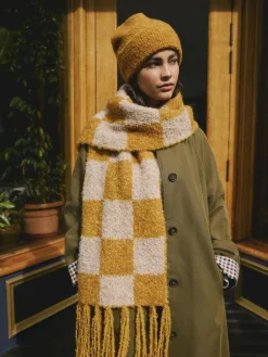 Sale Next Yellow Boucle Knitted Beanie Hat