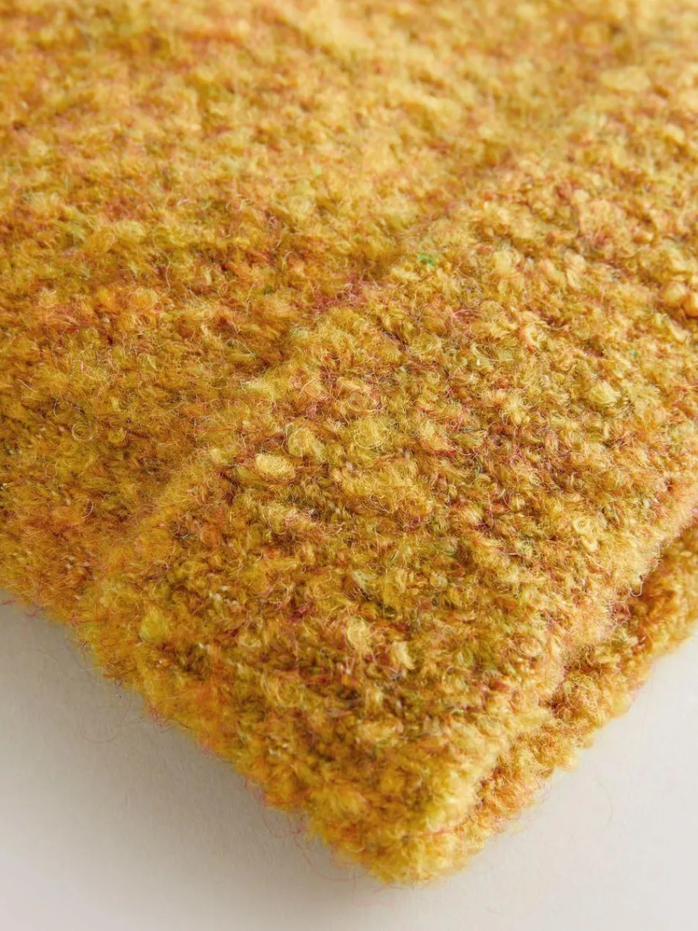 Sale Next Yellow Boucle Knitted Beanie Hat