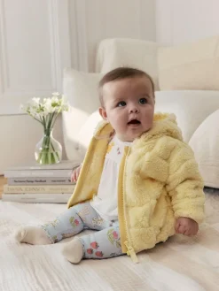 Sale Next Baby Fleece Hooded Zip Jacket (0mths-2yrs) Yellow Bunny