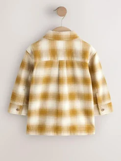Hot Next Long Sleeve Shirt and T-Shirt Set (3mths-7yrs) Yellow Check Zip Thru