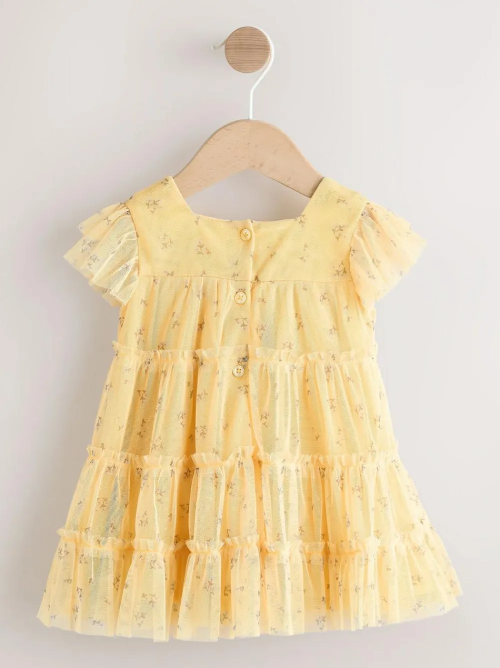 Online Next Baby Mesh Dress (0mths-2yrs) Yellow Ditsy