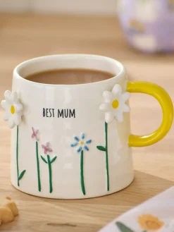 Next Yellow Floral Print Best Mum Mug^ Mugs & Cups