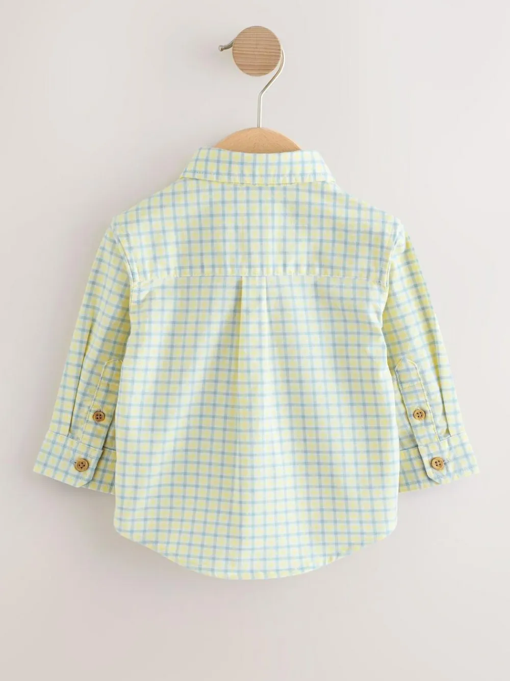 Outlet Next Yellow Gingham Character Long Sleeve Long Sleeve Oxford Shirt (3mths-7yrs)