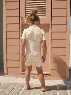 Online Next Yellow Gingham Ditsy Sunsafe Swimsuit (3mths-10yrs)