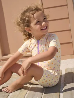 Online Next Yellow Gingham Ditsy Sunsafe Swimsuit (3mths-10yrs)