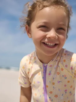 Online Next Yellow Gingham Ditsy Sunsafe Swimsuit (3mths-10yrs)