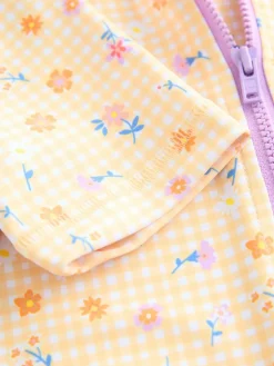 Online Next Yellow Gingham Ditsy Sunsafe Swimsuit (3mths-10yrs)