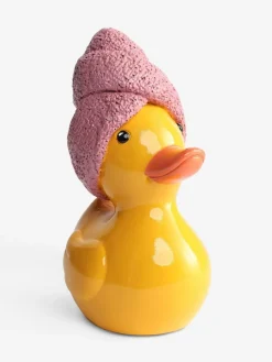 Best Next Yellow Hair Wrap Duck Bathroom Ornament